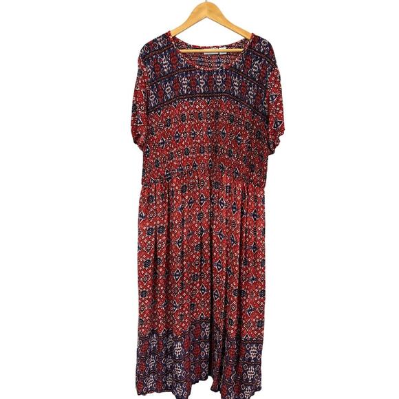 Women’s National Size 2X Red White & Blue Short Sleeve Maxi Dress. - Picture 2 of 4